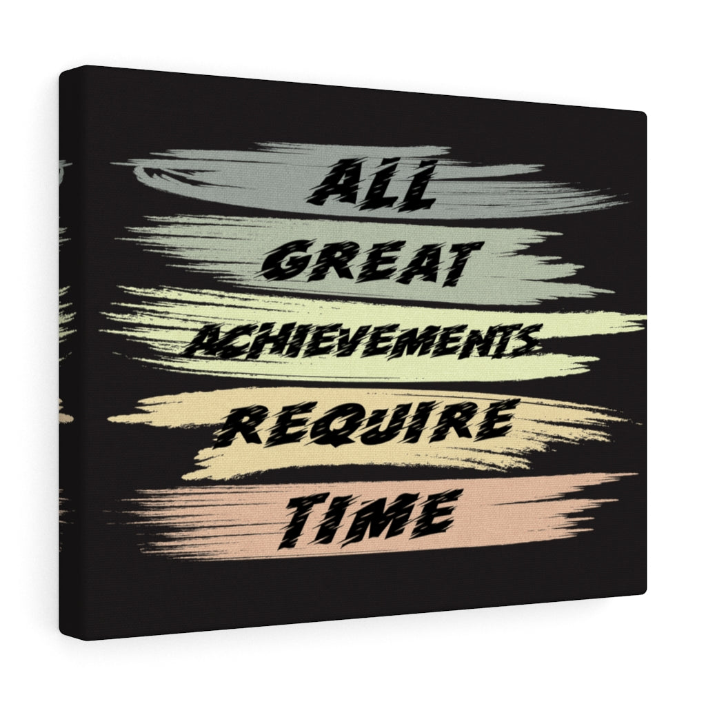 Scripture Walls Inspirational Wall Art Achievements Require Time Wall Art Motivation Wall Decor for Home Office Gym Inspiring Success Quote Print Ready to Hang Unframed-Express Your Love Gifts