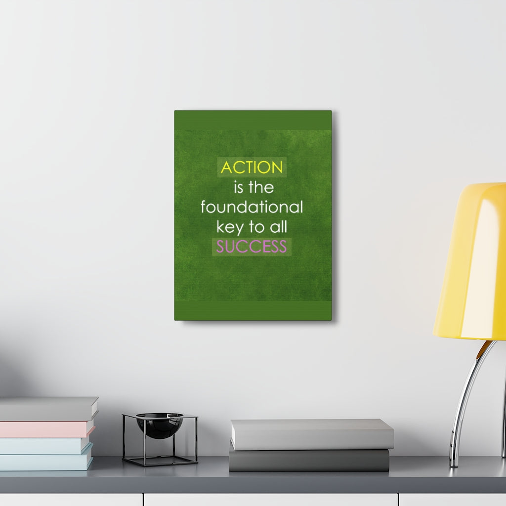 Scripture Walls Inspirational Wall Art Action Key To Success Motivation Wall Decor for Home Office Gym Inspiring Success Quote Print Ready to Hang Unframed-Express Your Love Gifts