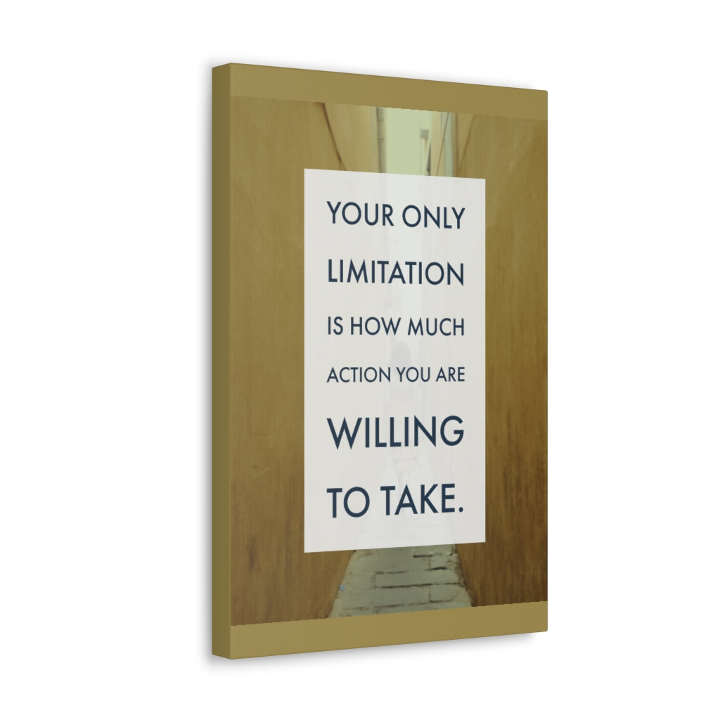 Scripture Walls Inspirational Wall Art Action Willing To Take Motivation Wall Decor for Home Office Gym Inspiring Success Quote Print Ready to Hang Unframed-Express Your Love Gifts