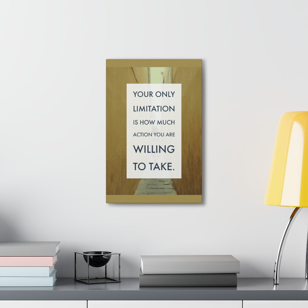 Scripture Walls Inspirational Wall Art Action Willing To Take Motivation Wall Decor for Home Office Gym Inspiring Success Quote Print Ready to Hang Unframed-Express Your Love Gifts