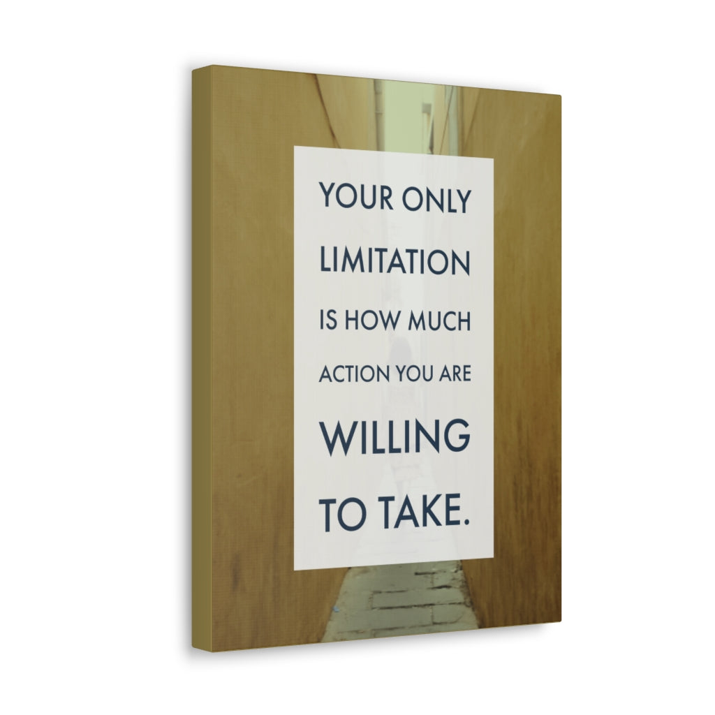 Scripture Walls Inspirational Wall Art Action Willing To Take Motivation Wall Decor for Home Office Gym Inspiring Success Quote Print Ready to Hang Unframed-Express Your Love Gifts