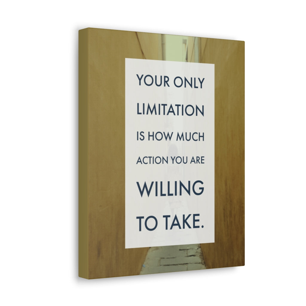 Scripture Walls Inspirational Wall Art Action Willing To Take Motivation Wall Decor for Home Office Gym Inspiring Success Quote Print Ready to Hang Unframed-Express Your Love Gifts