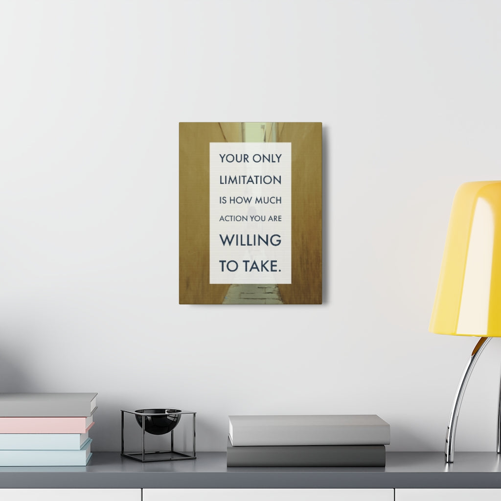 Scripture Walls Inspirational Wall Art Action Willing To Take Motivation Wall Decor for Home Office Gym Inspiring Success Quote Print Ready to Hang Unframed-Express Your Love Gifts