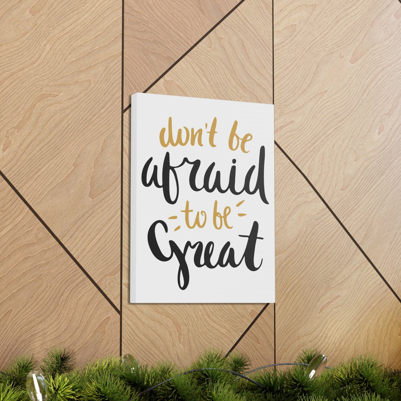 Scripture Walls Inspirational Wall Art Afraid To Be Great Motivation Wall Decor for Home Office Gym Inspiring Success Quote Print Ready to Hang Unframed-Express Your Love Gifts