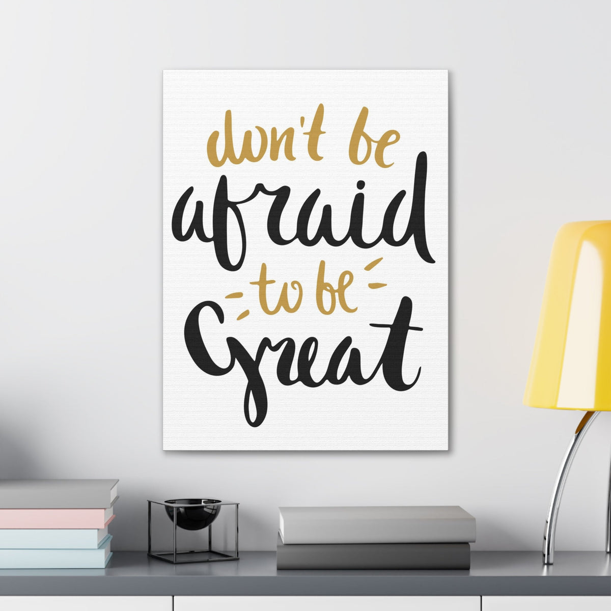 Scripture Walls Inspirational Wall Art Afraid To Be Great Motivation Wall Decor for Home Office Gym Inspiring Success Quote Print Ready to Hang Unframed-Express Your Love Gifts