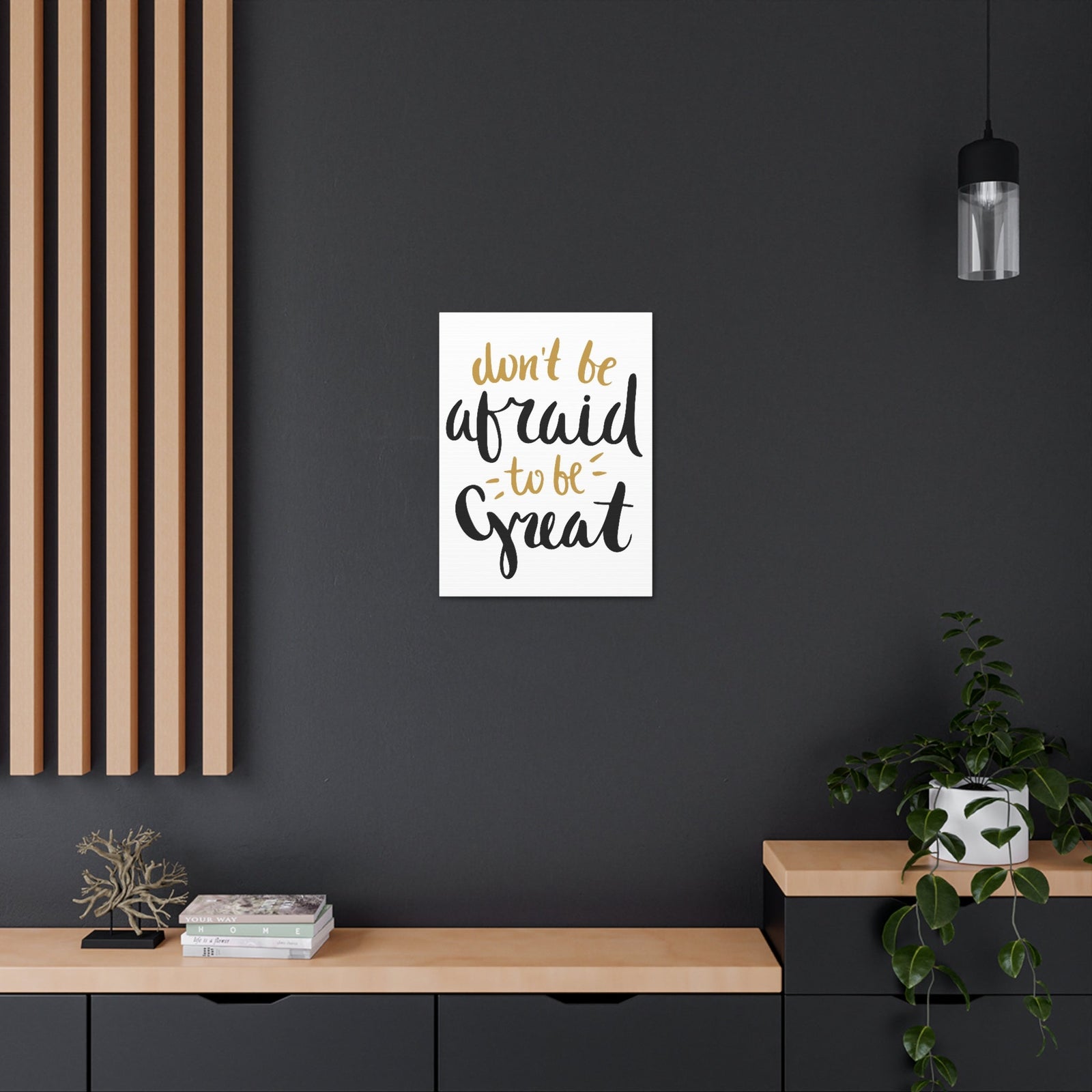 Scripture Walls Inspirational Wall Art Afraid To Be Great Motivation Wall Decor for Home Office Gym Inspiring Success Quote Print Ready to Hang Unframed-Express Your Love Gifts