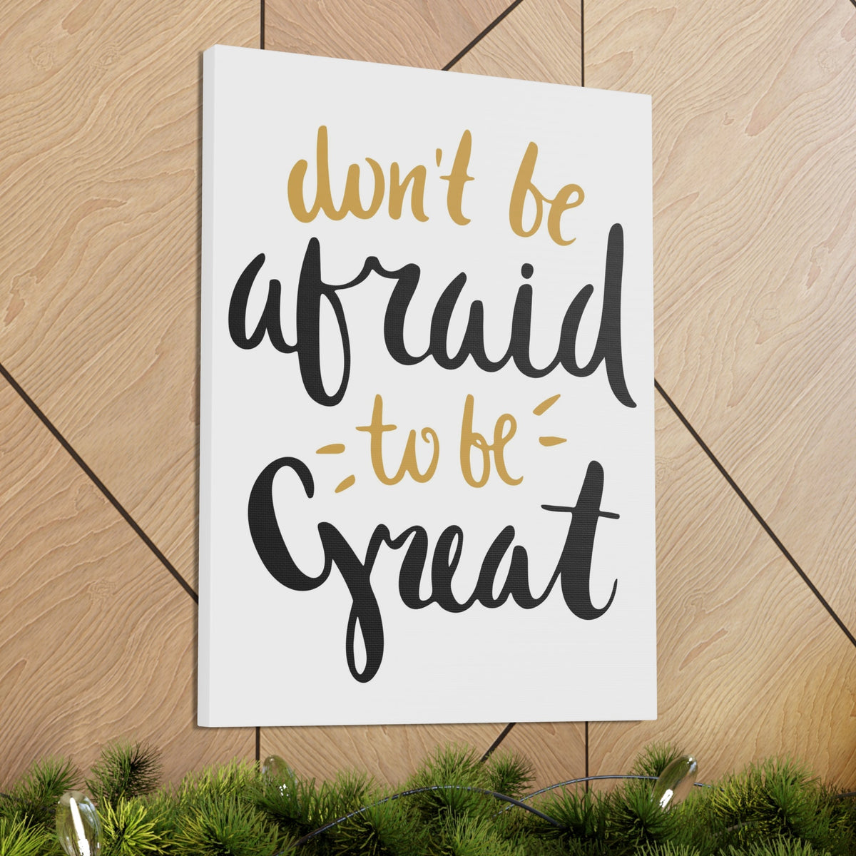 Scripture Walls Inspirational Wall Art Afraid To Be Great Motivation Wall Decor for Home Office Gym Inspiring Success Quote Print Ready to Hang Unframed-Express Your Love Gifts