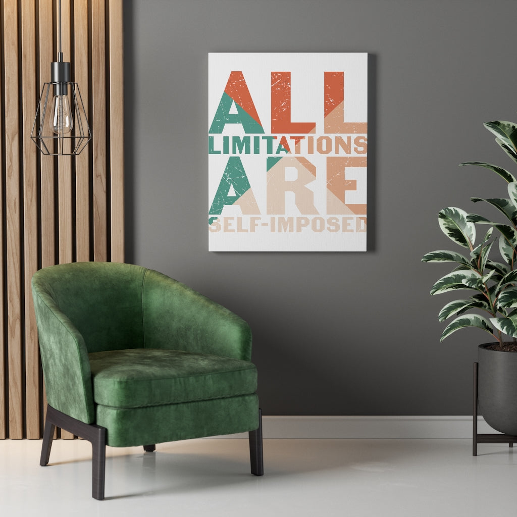 Scripture Walls Inspirational Wall Art All Limitations Are Self-Imposed Wall Art Motivation Wall Decor for Home Office Gym Inspiring Success Quote Print Ready to Hang Unframed-Express Your Love Gifts