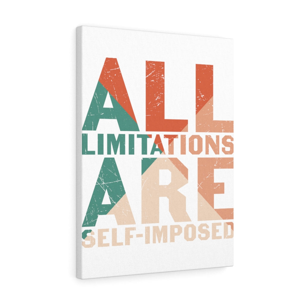 Scripture Walls Inspirational Wall Art All Limitations Are Self-Imposed Wall Art Motivation Wall Decor for Home Office Gym Inspiring Success Quote Print Ready to Hang Unframed-Express Your Love Gifts