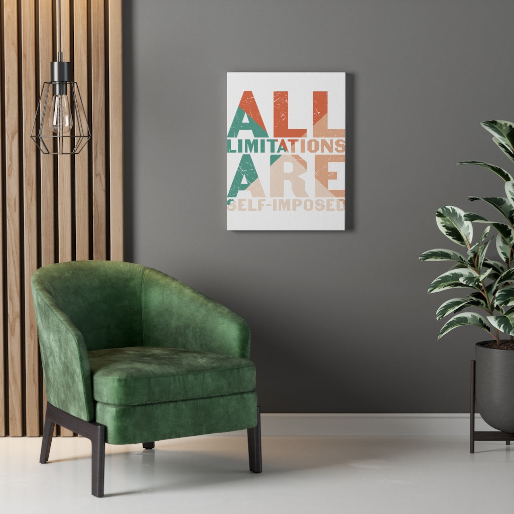 Scripture Walls Inspirational Wall Art All Limitations Are Self-Imposed Wall Art Motivation Wall Decor for Home Office Gym Inspiring Success Quote Print Ready to Hang Unframed-Express Your Love Gifts