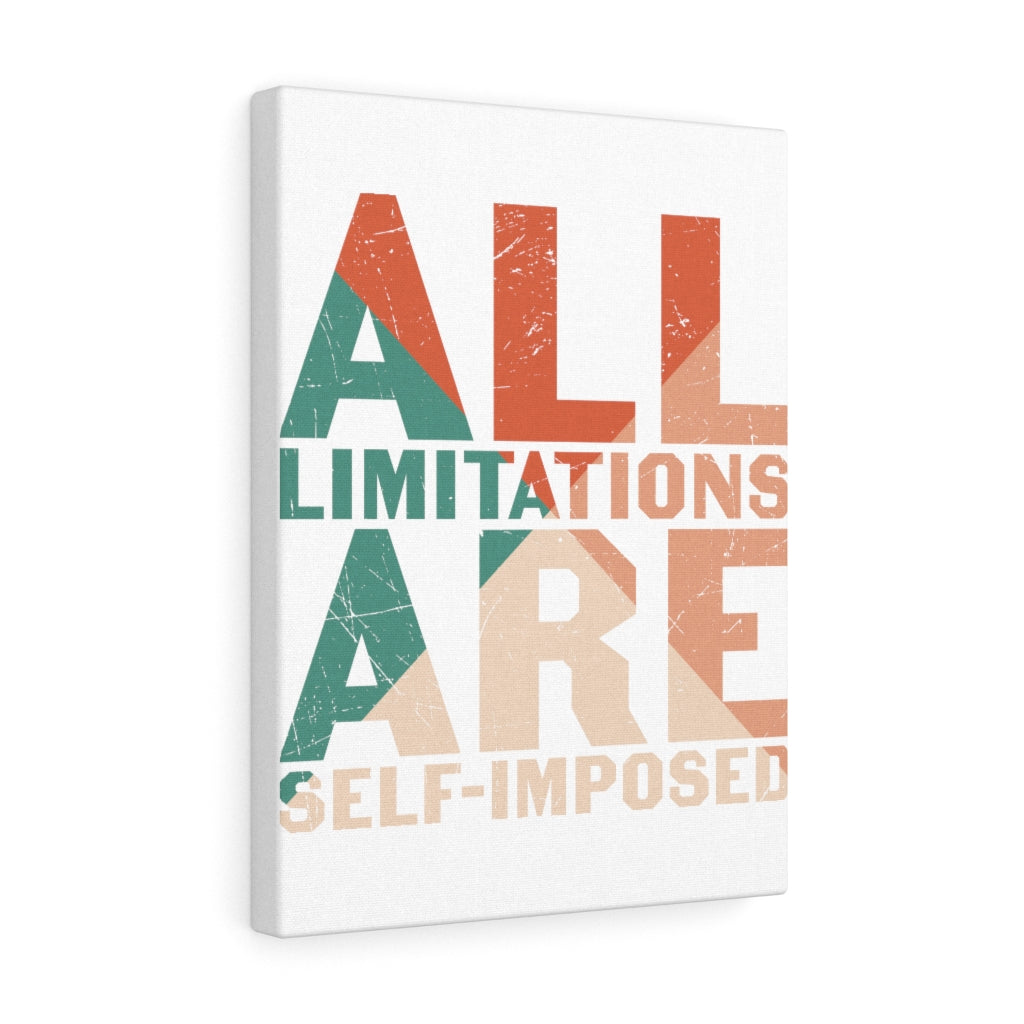 Scripture Walls Inspirational Wall Art All Limitations Are Self-Imposed Wall Art Motivation Wall Decor for Home Office Gym Inspiring Success Quote Print Ready to Hang Unframed-Express Your Love Gifts