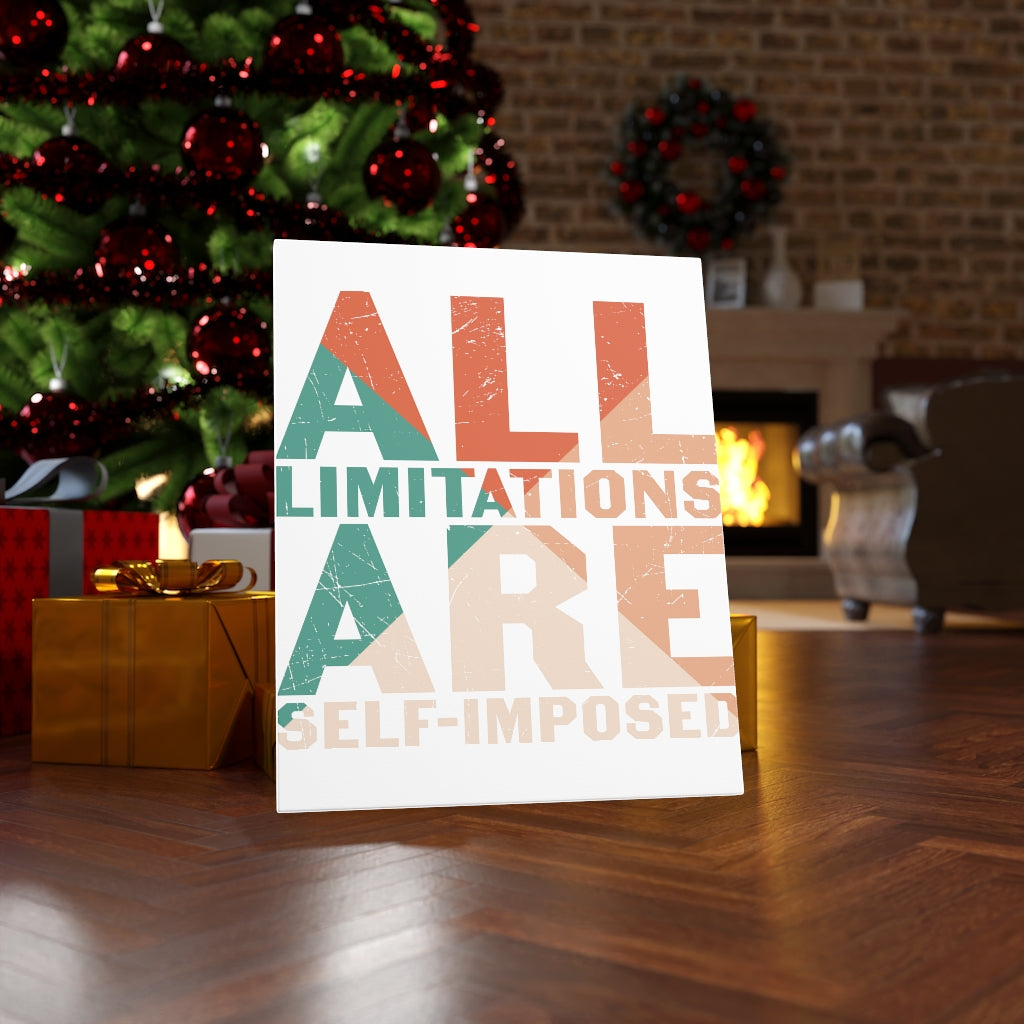 Scripture Walls Inspirational Wall Art All Limitations Are Self-Imposed Wall Art Motivation Wall Decor for Home Office Gym Inspiring Success Quote Print Ready to Hang Unframed-Express Your Love Gifts