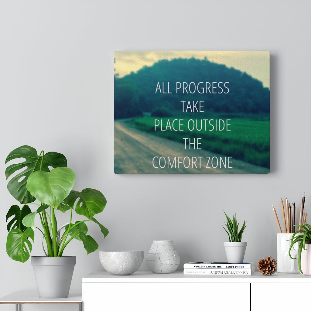 Scripture Walls Inspirational Wall Art All Progress Take Place Motivational Print Ready to Hang Artwork Unframed-Express Your Love Gifts