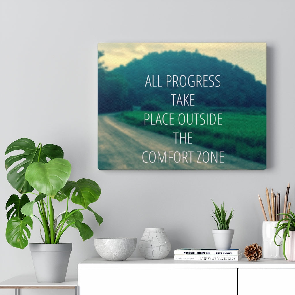 Scripture Walls Inspirational Wall Art All Progress Take Place Motivational Print Ready to Hang Artwork Unframed-Express Your Love Gifts
