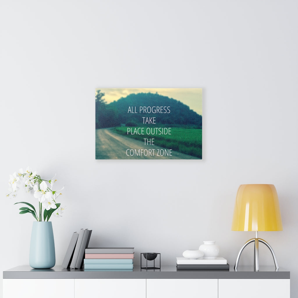 Scripture Walls Inspirational Wall Art All Progress Take Place Motivational Print Ready to Hang Artwork Unframed-Express Your Love Gifts