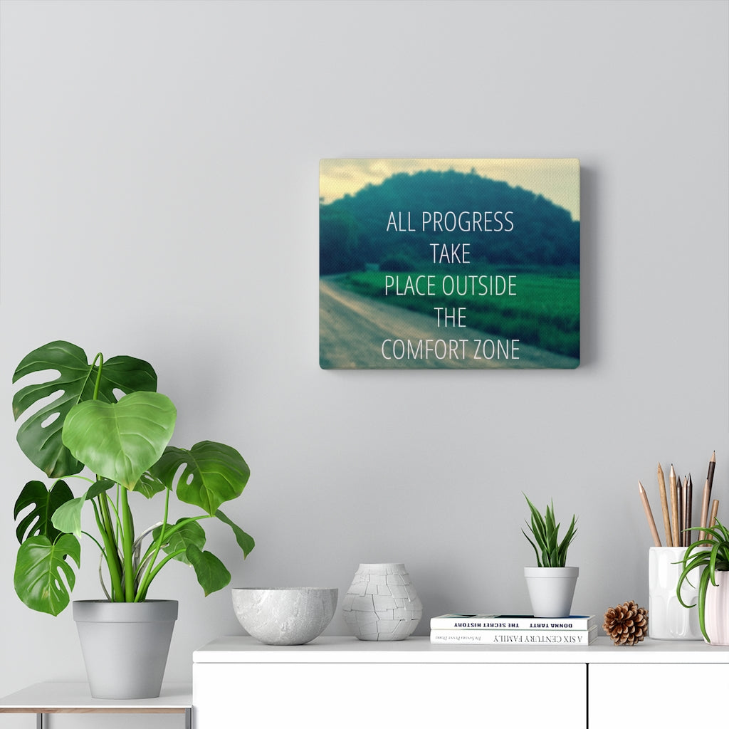Scripture Walls Inspirational Wall Art All Progress Take Place Motivational Print Ready to Hang Artwork Unframed-Express Your Love Gifts
