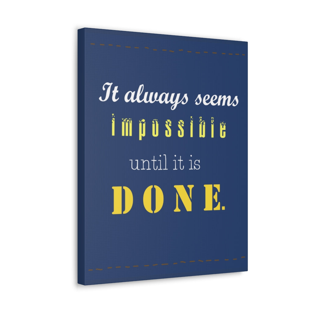 Scripture Walls Inspirational Wall Art Always Seems Impossible Motivation Wall Decor for Home Office Gym Inspiring Success Quote Print Ready to Hang Unframed-Express Your Love Gifts