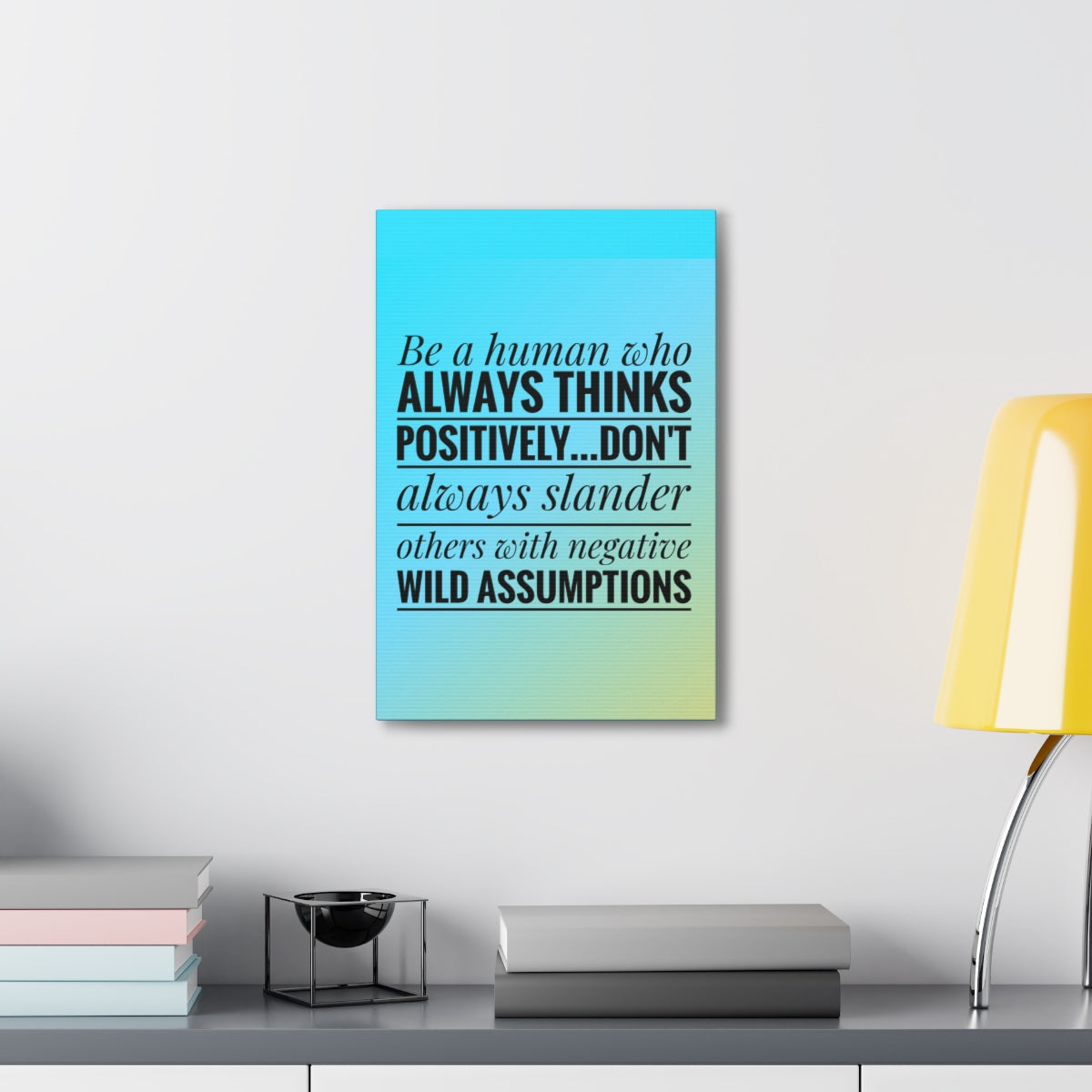 Scripture Walls Inspirational Wall Art Always Thinks Positively Motivation Wall Decor for Home Office Gym Inspiring Success Quote Print Ready to Hang Unframed-Express Your Love Gifts