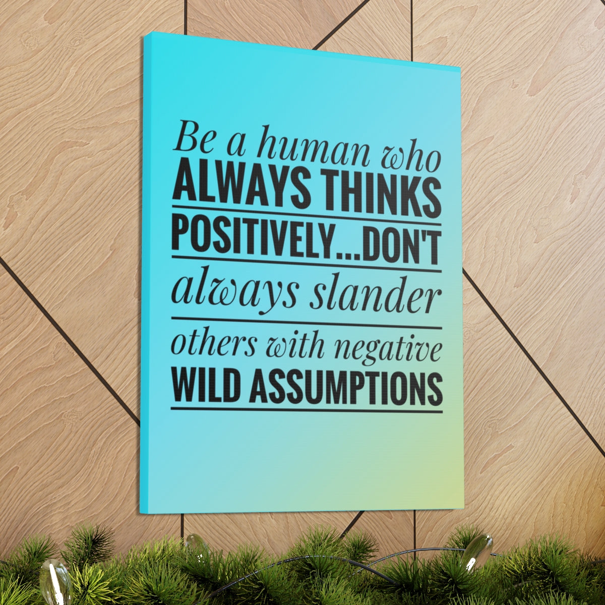 Scripture Walls Inspirational Wall Art Always Thinks Positively Motivation Wall Decor for Home Office Gym Inspiring Success Quote Print Ready to Hang Unframed-Express Your Love Gifts