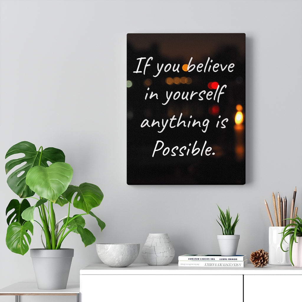 Scripture Walls Inspirational Wall Art Anything Is Possible Motivational Print Ready to Hang Artwork Unframed-Express Your Love Gifts