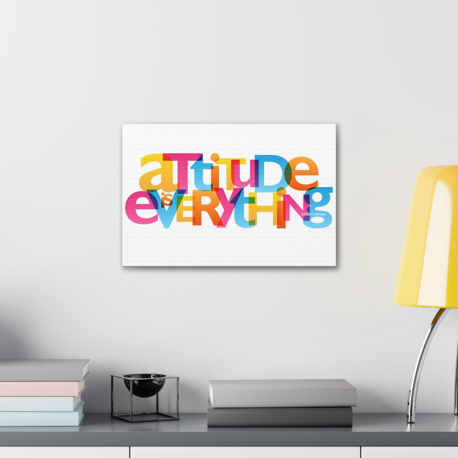 Scripture Walls Inspirational Wall Art Attitude Is Everything Motivation Wall Decor for Home Office Gym Inspiring Success Quote Print Ready to Hang Unframed-Express Your Love Gifts