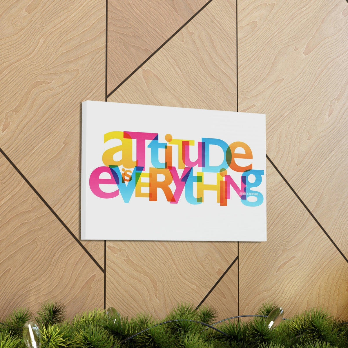 Scripture Walls Inspirational Wall Art Attitude Is Everything Motivation Wall Decor for Home Office Gym Inspiring Success Quote Print Ready to Hang Unframed-Express Your Love Gifts