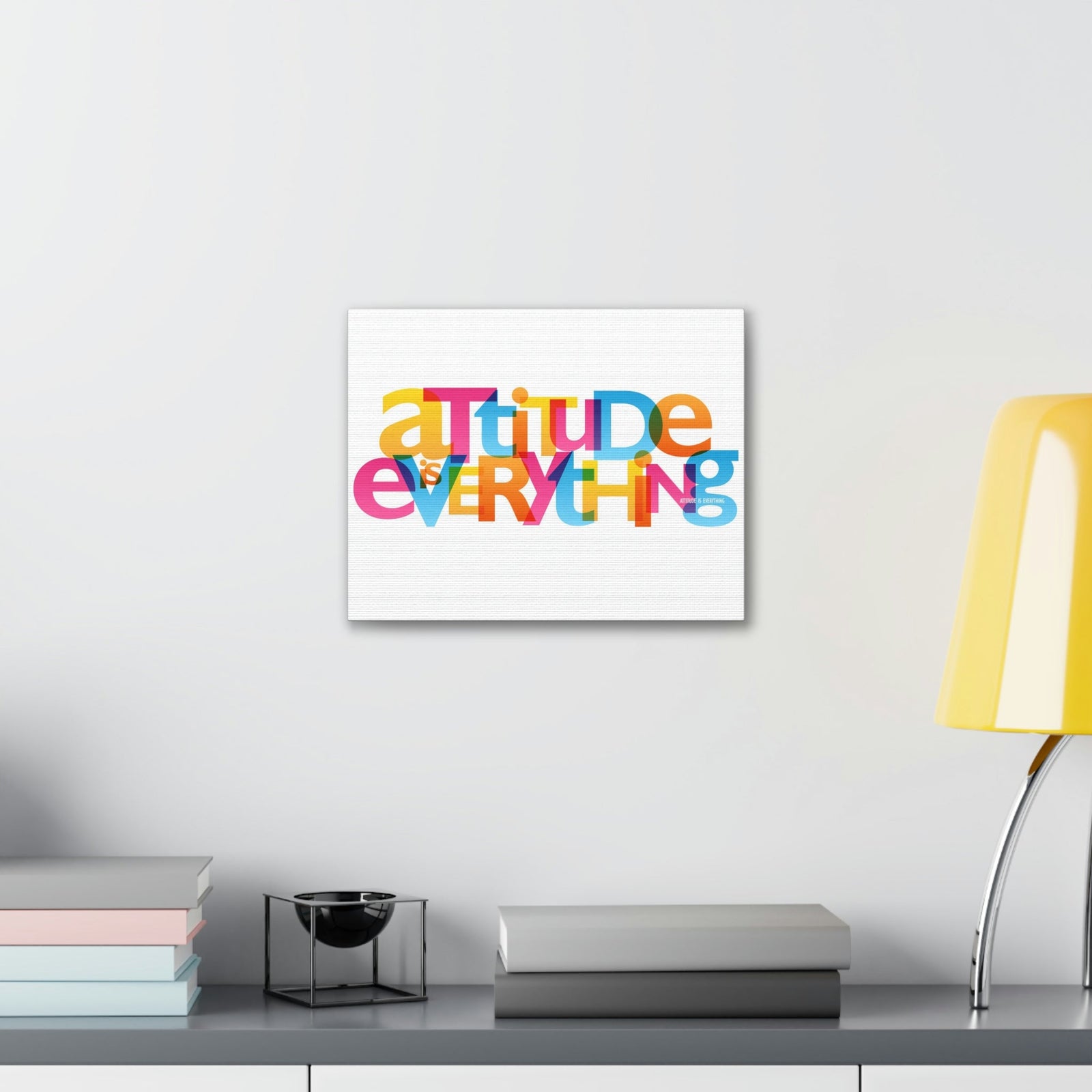 Scripture Walls Inspirational Wall Art Attitude Is Everything Motivation Wall Decor for Home Office Gym Inspiring Success Quote Print Ready to Hang Unframed-Express Your Love Gifts