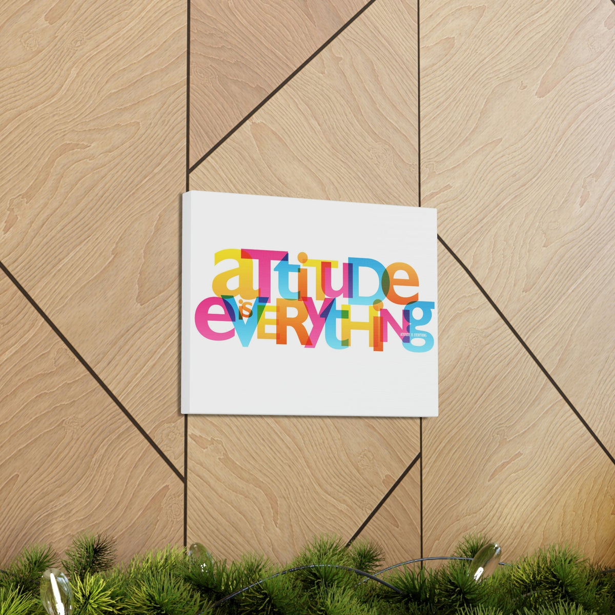 Scripture Walls Inspirational Wall Art Attitude Is Everything Motivation Wall Decor for Home Office Gym Inspiring Success Quote Print Ready to Hang Unframed-Express Your Love Gifts