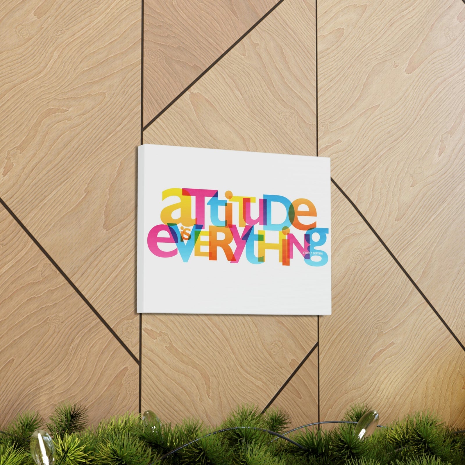 Scripture Walls Inspirational Wall Art Attitude Is Everything Motivation Wall Decor for Home Office Gym Inspiring Success Quote Print Ready to Hang Unframed-Express Your Love Gifts