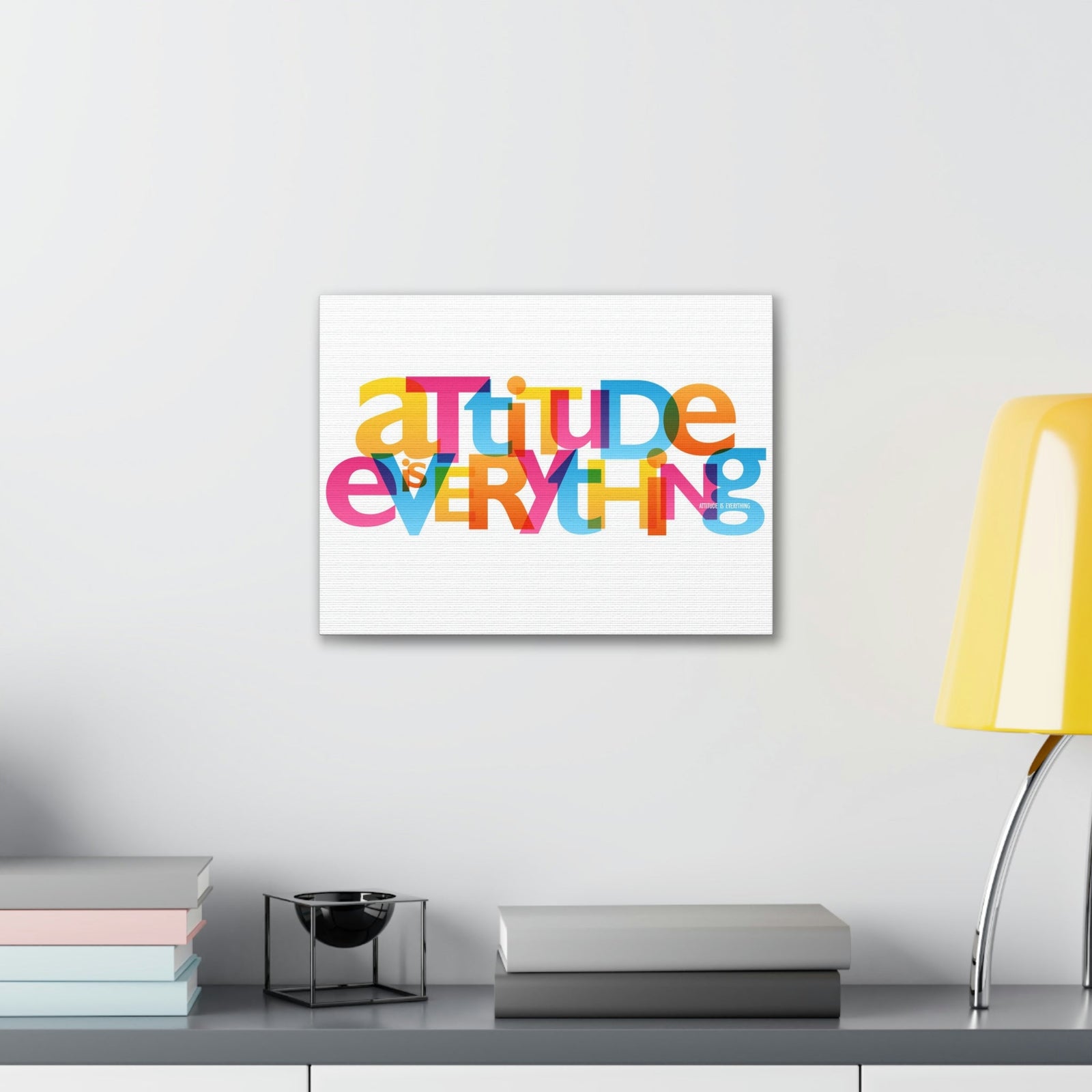 Scripture Walls Inspirational Wall Art Attitude Is Everything Motivation Wall Decor for Home Office Gym Inspiring Success Quote Print Ready to Hang Unframed-Express Your Love Gifts