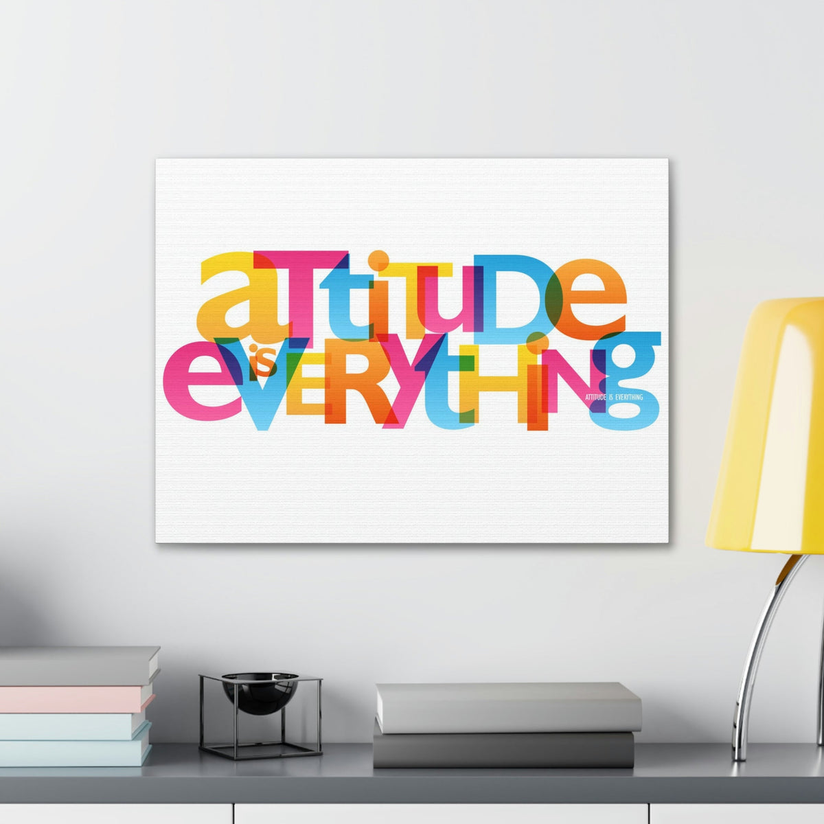 Scripture Walls Inspirational Wall Art Attitude Is Everything Motivation Wall Decor for Home Office Gym Inspiring Success Quote Print Ready to Hang Unframed-Express Your Love Gifts