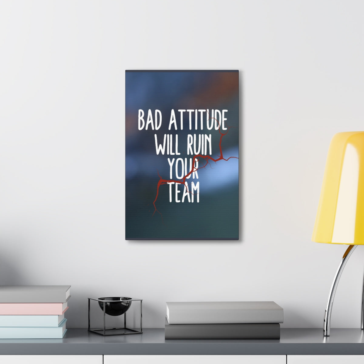 Scripture Walls Inspirational Wall Art Bad Attitude Will Ruin Motivation Wall Decor for Home Office Gym Inspiring Success Quote Print Ready to Hang Unframed-Express Your Love Gifts