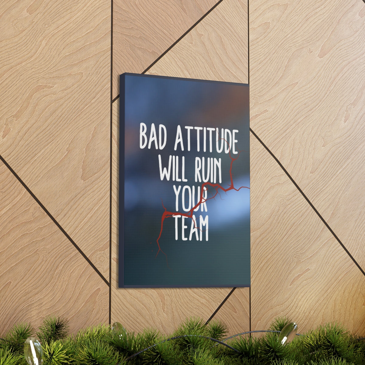 Scripture Walls Inspirational Wall Art Bad Attitude Will Ruin Motivation Wall Decor for Home Office Gym Inspiring Success Quote Print Ready to Hang Unframed-Express Your Love Gifts