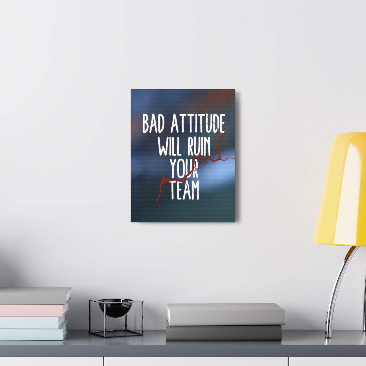 Scripture Walls Inspirational Wall Art Bad Attitude Will Ruin Motivation Wall Decor for Home Office Gym Inspiring Success Quote Print Ready to Hang Unframed-Express Your Love Gifts