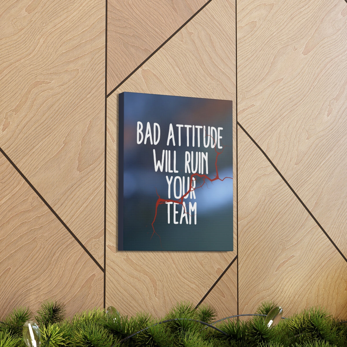 Scripture Walls Inspirational Wall Art Bad Attitude Will Ruin Motivation Wall Decor for Home Office Gym Inspiring Success Quote Print Ready to Hang Unframed-Express Your Love Gifts
