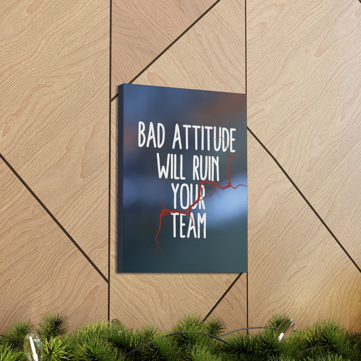 Scripture Walls Inspirational Wall Art Bad Attitude Will Ruin Motivation Wall Decor for Home Office Gym Inspiring Success Quote Print Ready to Hang Unframed-Express Your Love Gifts