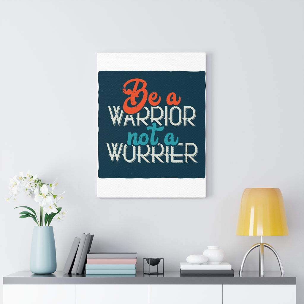 Scripture Walls Inspirational Wall Art Be A Warrior Not A Worrier Wall Art Motivational Motto Inspiring Prints Artwork Decor Ready to Hang Unframed-Express Your Love Gifts