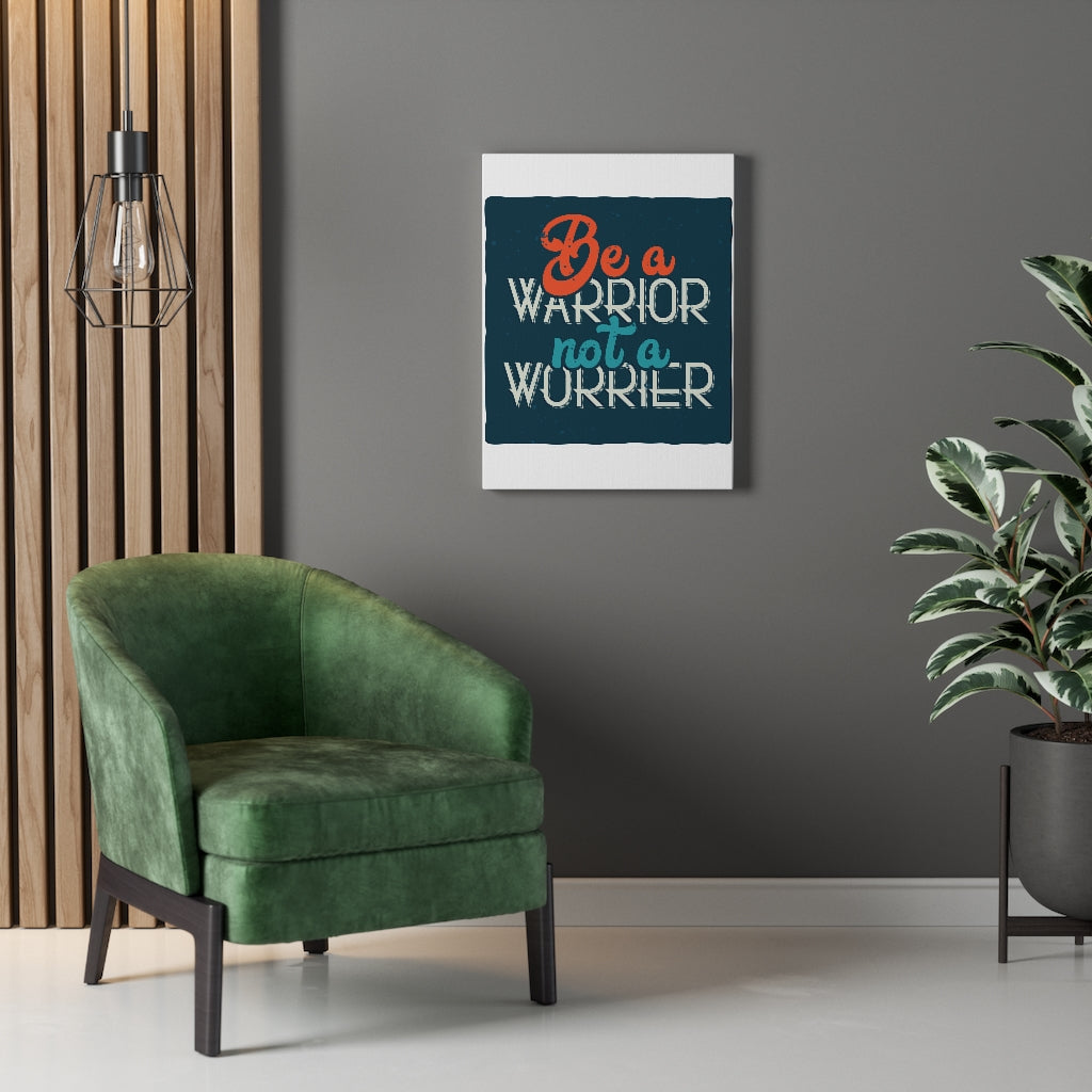 Scripture Walls Inspirational Wall Art Be A Warrior Not A Worrier Wall Art Motivational Motto Inspiring Prints Artwork Decor Ready to Hang Unframed-Express Your Love Gifts
