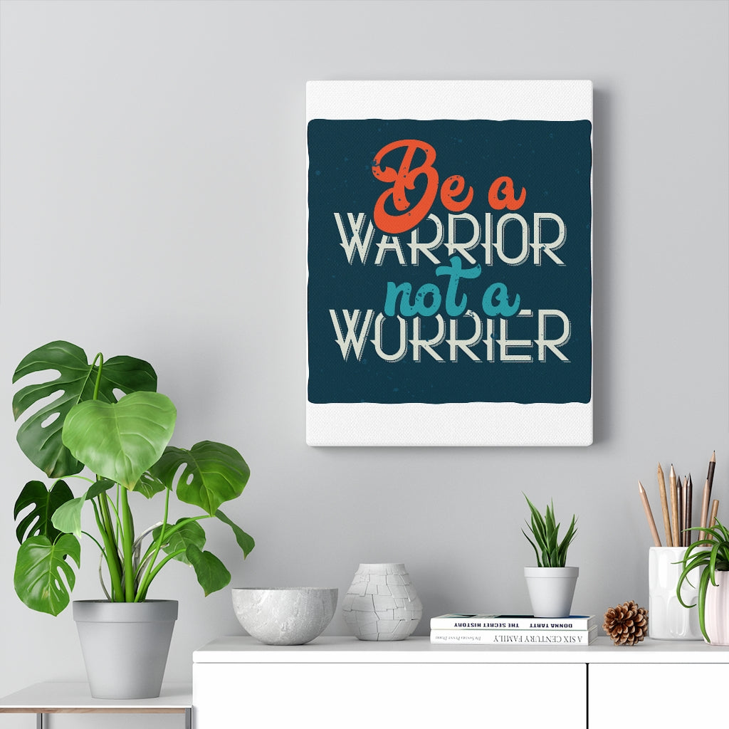 Scripture Walls Inspirational Wall Art Be A Warrior Not A Worrier Wall Art Motivational Motto Inspiring Prints Artwork Decor Ready to Hang Unframed-Express Your Love Gifts