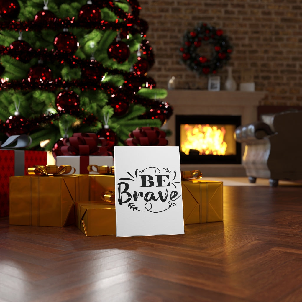 Scripture Walls Inspirational Wall Art Be Brave Wall Art Motivation Wall Decor for Home Office Gym Inspiring Success Quote Print Ready to Hang Unframed-Express Your Love Gifts