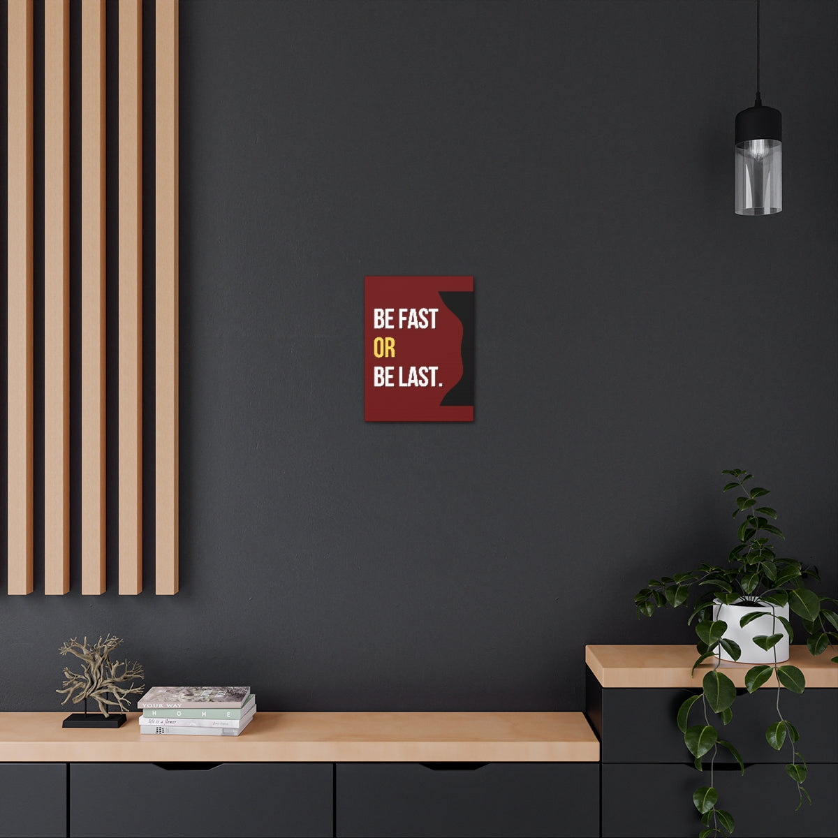 Scripture Walls Inspirational Wall Art Be Fast Or Be Last Motivation Wall Decor for Home Office Gym Inspiring Success Quote Print Ready to Hang Unframed-Express Your Love Gifts
