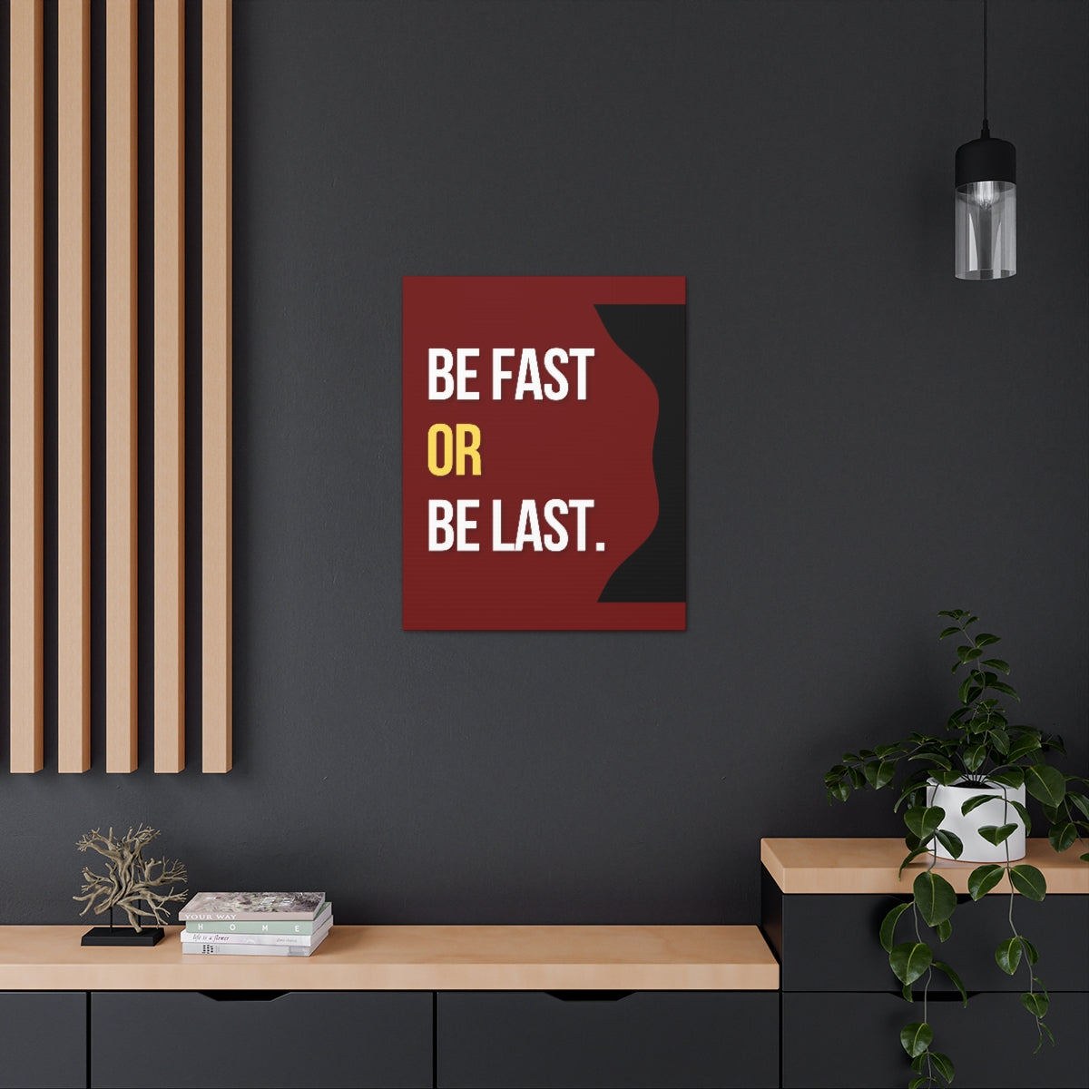 Scripture Walls Inspirational Wall Art Be Fast Or Be Last Motivation Wall Decor for Home Office Gym Inspiring Success Quote Print Ready to Hang Unframed-Express Your Love Gifts