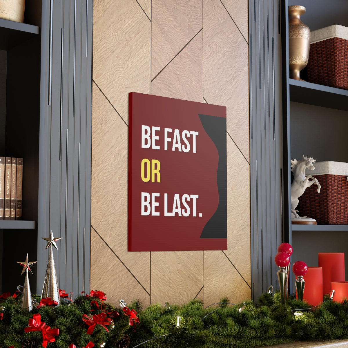 Scripture Walls Inspirational Wall Art Be Fast Or Be Last Motivation Wall Decor for Home Office Gym Inspiring Success Quote Print Ready to Hang Unframed-Express Your Love Gifts