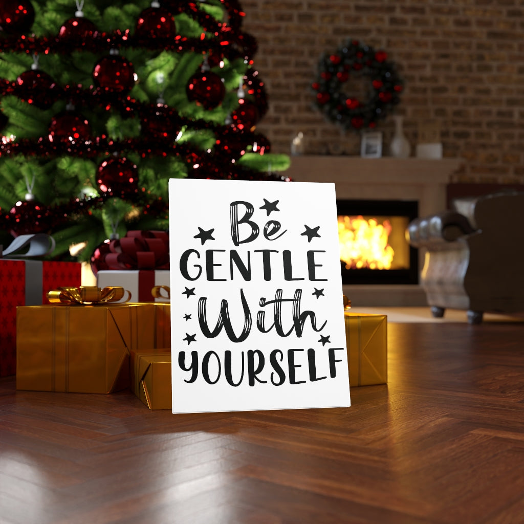 Scripture Walls Inspirational Wall Art Be Gentle With Yourself Wall Art Motivation Wall Decor for Home Office Gym Inspiring Success Quote Print Ready to Hang Unframed-Express Your Love Gifts
