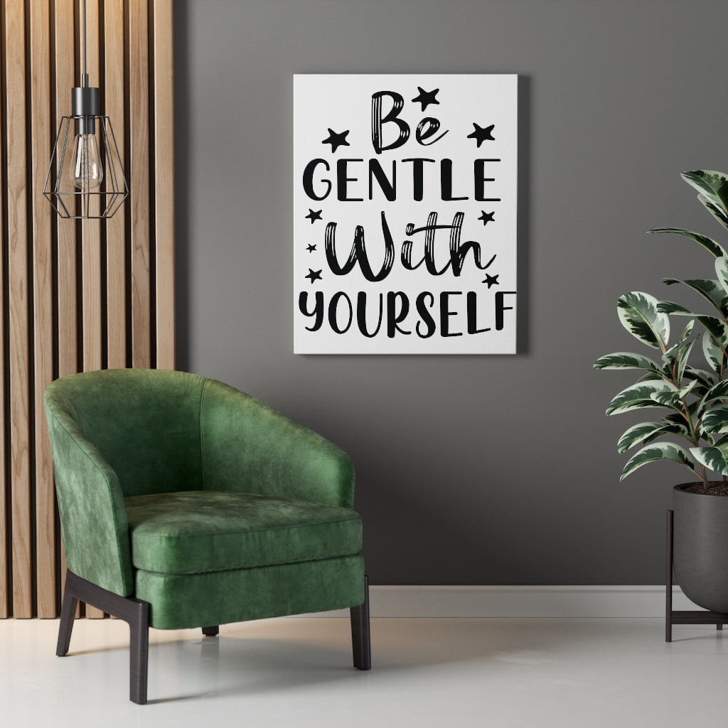 Scripture Walls Inspirational Wall Art Be Gentle With Yourself Wall Art Motivation Wall Decor for Home Office Gym Inspiring Success Quote Print Ready to Hang Unframed-Express Your Love Gifts