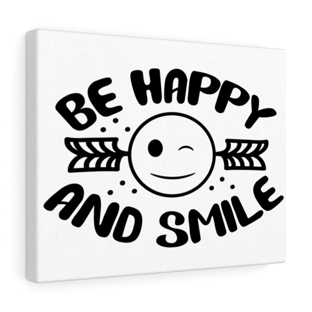 Scripture Walls Inspirational Wall Art Be Happy And Smile Wall Art Motivation Wall Decor for Home Office Gym Inspiring Success Quote Print Ready to Hang Unframed-Express Your Love Gifts