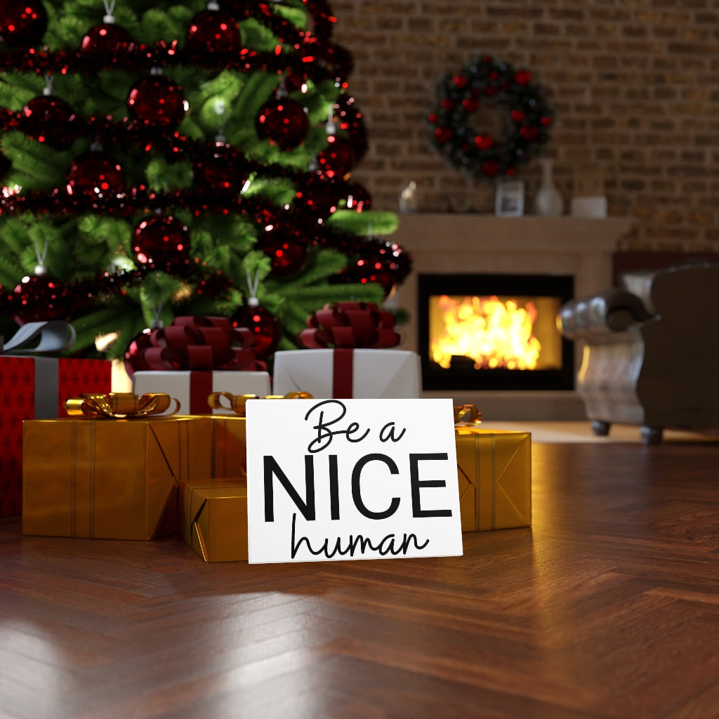 Scripture Walls Inspirational Wall Art Be Nice Human Wall Art Motivation Wall Decor for Home Office Gym Inspiring Success Quote Print Ready to Hang Unframed-Express Your Love Gifts
