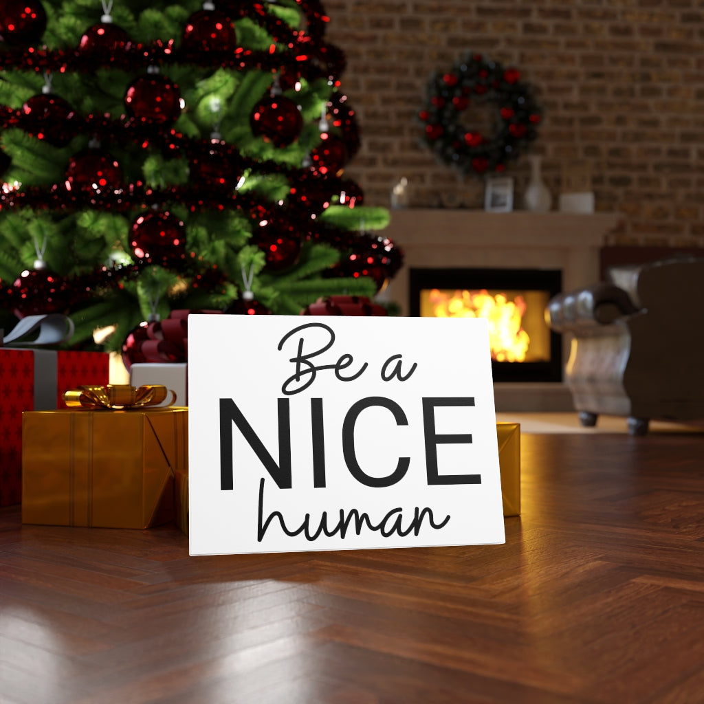 Scripture Walls Inspirational Wall Art Be Nice Human Wall Art Motivation Wall Decor for Home Office Gym Inspiring Success Quote Print Ready to Hang Unframed-Express Your Love Gifts