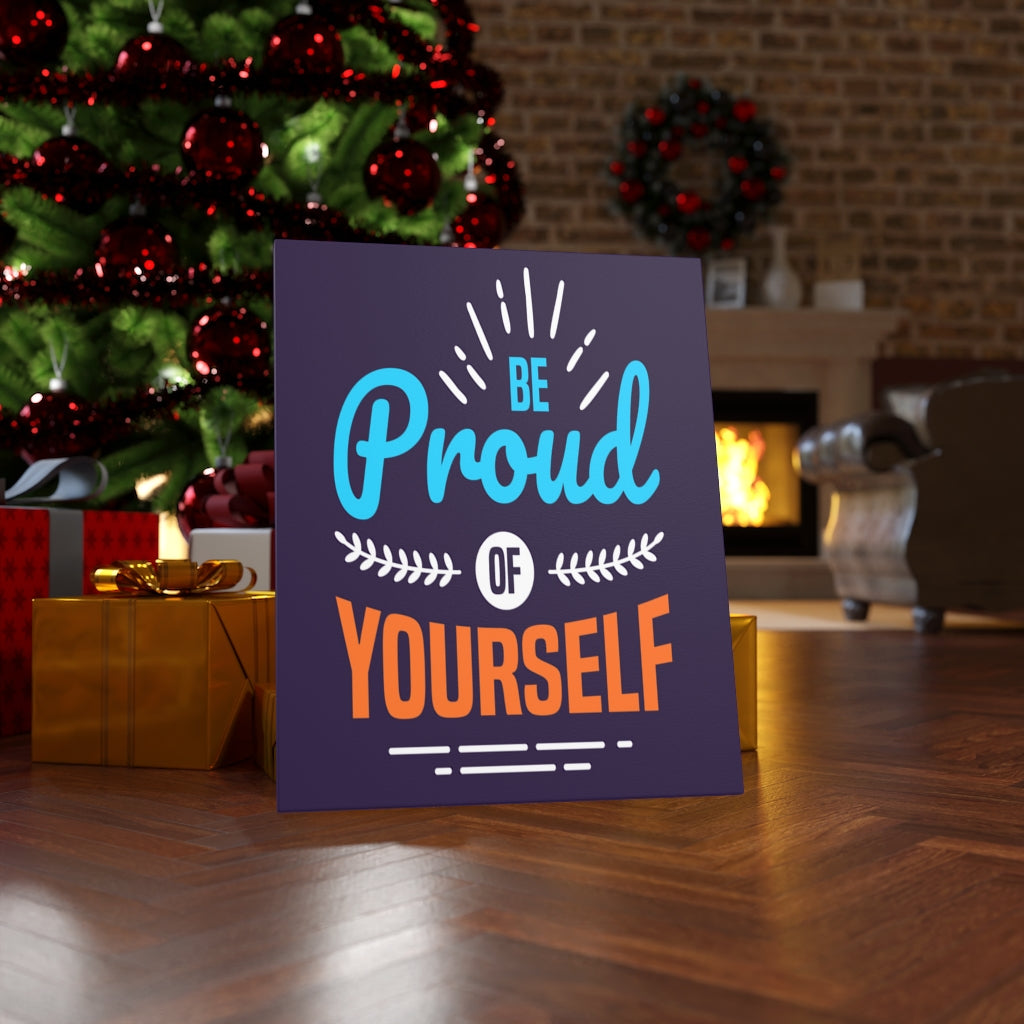 Scripture Walls Inspirational Wall Art Be Proud Of Yourself Wall Art Motivation Wall Decor for Home Office Gym Inspiring Success Quote Print Ready to Hang Unframed-Express Your Love Gifts