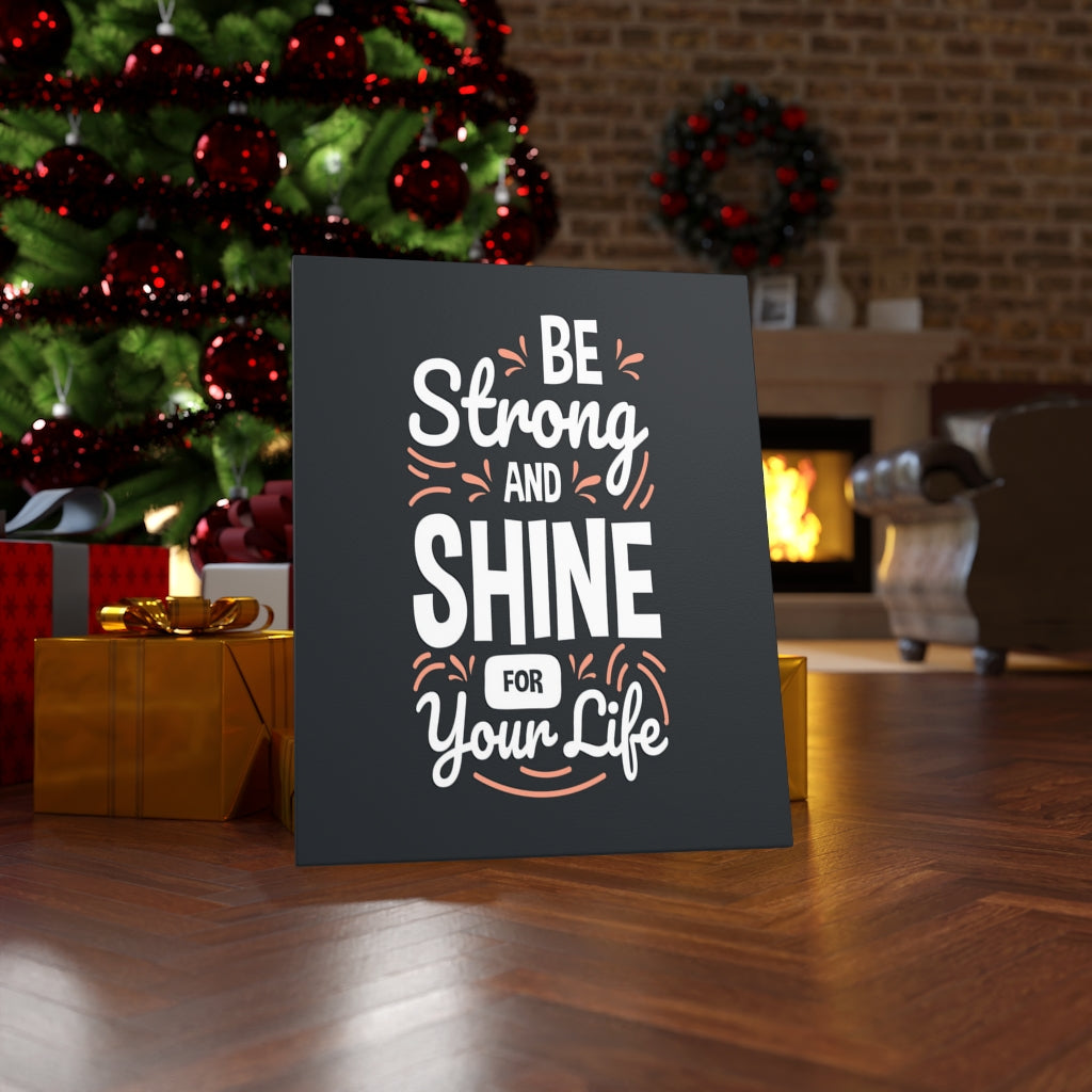 Scripture Walls Inspirational Wall Art Be Strong And Shine Wall Art Motivation Wall Decor for Home Office Gym Inspiring Success Quote Print Ready to Hang Unframed-Express Your Love Gifts